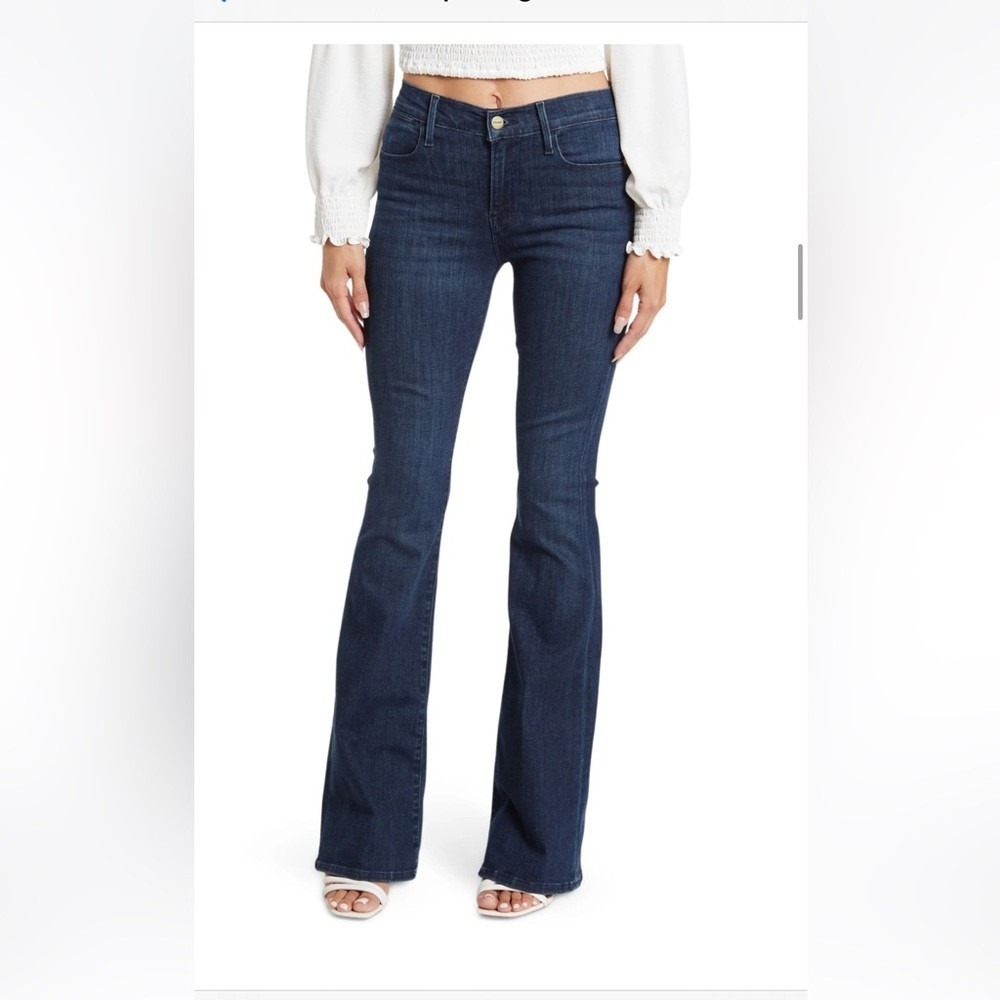 FRAME Denim Jeans Womens 26 Le High Flare Huntley Blue High Rise Stretch
